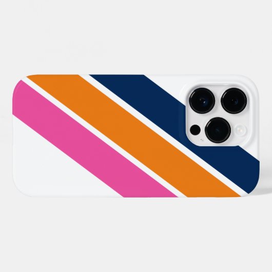 Preppy Striped Iphone 14 Pro Case (Rückseite (Horizontal))