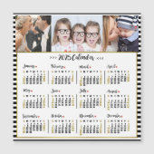 Preppy Stripes 2025-Jahr-Kalender | Benutzerdefini Magneteinladung (Vorderseite)