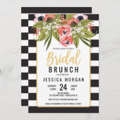 Preppy Stripes Bridal Dusche Einladung (Vorne/Hinten)