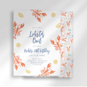 Preppy Stripes Hummer Boil Frische Meeresfrüchte F Einladung