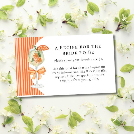 Preppy Stripes-Liebe beim ersten Spritz-Brautparty Begleitkarte