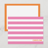 Preppy Stripes Pink & Orange Niedlich Girl