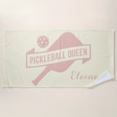Preppy Stylish Girly Pickleball Strandtuch (Vorderseite)