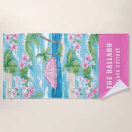 Preppy Summer Beach Umbrella | Beach House Strandtuch