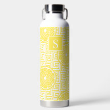 Preppy Summer Citrus Lemon on Greek Key 