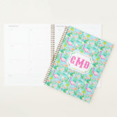 Preppy Summer Flamingo | Monogramm Planer (Anzeige)