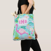 Preppy Summer Flamingo | Monogramm Tasche (Von Nahem)