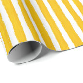 Preppy Summer Yellow and White Wrapping Paper Geschenkpapier (Rolleneckpunkt)