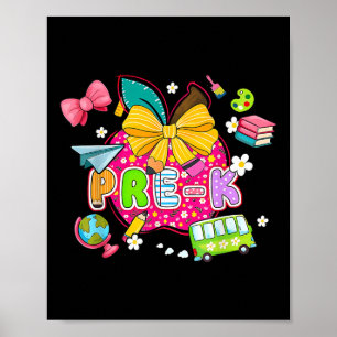 Preppy Supplier Pre-k Happy Letzten Schultag Kind Poster