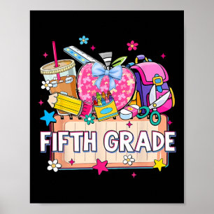 Preppy Supplies Fünfte Klasse Glücklicher Letzter Poster