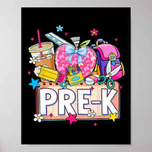 Preppy Supplies Vorschule Glücklicher letzter Schu Poster