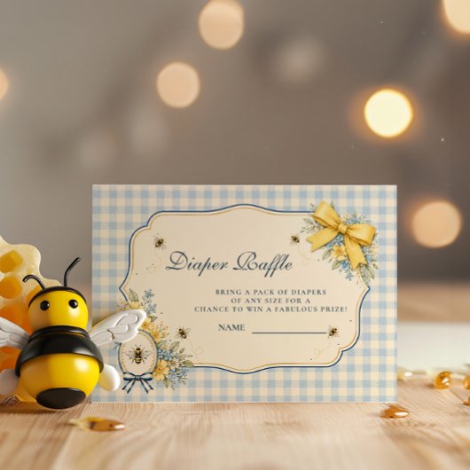 Preppy Sweet Bee Windel-Raffle Begleitkarte