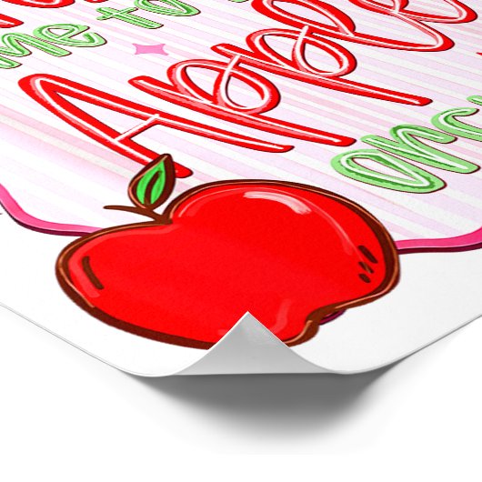 Preppy Take Me To The Orchard Coquette Bow Poster (Ecke)