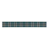 Preppy Tartan Plaid Green Navy Christmas Ripsband (Vorderseite)
