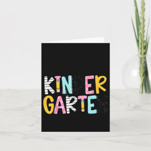 Preppy Teacher Pencil Notebook Hallo Kindergarten Karte