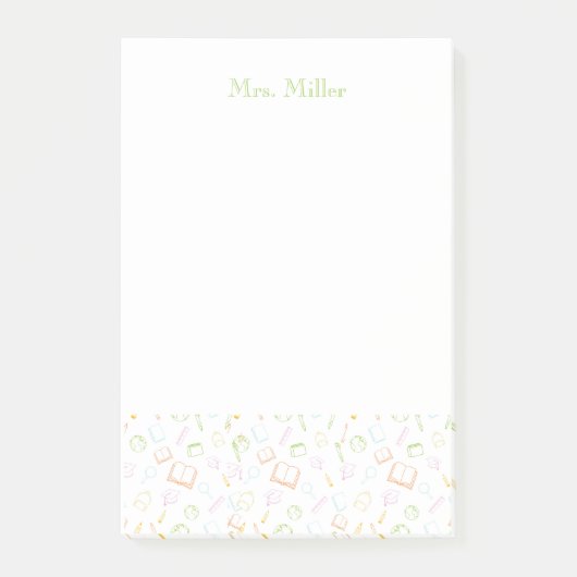 Preppy Teacher Post-It Notes Post-it Klebezettel (Vorderseite)