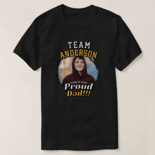 Preppy-Team [Nachname] Stolzer Vater Abschluss-Fot T-Shirt