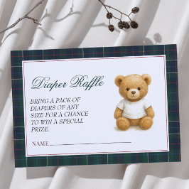 Preppy Teddy Bear Babydusche Windelwanne Begleitkarte