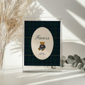 Preppy-Teddy-Polobär-Babyshower-Geschenk-Schild