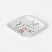 Preppy Tennis Baby Dusche Pappteller (Gewinkelt)