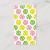 Preppy Tennis Business- oder Kontaktkarten Visitenkarte (Rückseite)