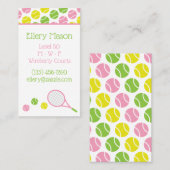 Preppy Tennis Business- oder Kontaktkarten Visitenkarte (Vorne/Hinten)