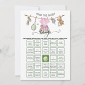 Preppy Tennis Finde die Gast-BINGO Einladung (Vorderseite)