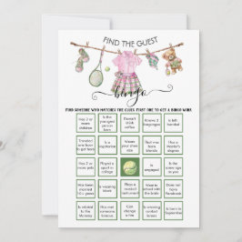 Preppy Tennis Finde die Gast-BINGO Einladung