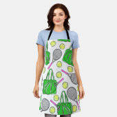 Preppy Tennis Green Baking Art Schürze (Getragen)