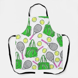 Preppy Tennis Green Baking Art Schürze
