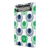Preppy Tennis Laurel Wreath - Navy & Green Mini Klemmbrett (Gewinkelt2)