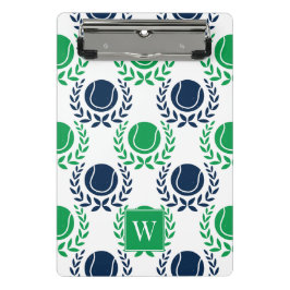 Preppy Tennis Laurel Wreath - Navy & Green Mini Klemmbrett