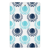Preppy Tennis Laurel Wreath - Navy & Turquoise Mini Klemmbrett (Rückseite)