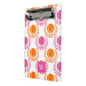 Preppy Tennis Laurel Wreath - Orange & Hot Pink Mini Klemmbrett (Gewinkelt2)