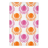 Preppy Tennis Laurel Wreath - Orange & Hot Pink Mini Klemmbrett (Rückseite)