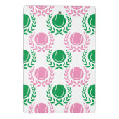 Preppy Tennis Laurel Wreath - Pink & Green Mini Klemmbrett (Rückseite)
