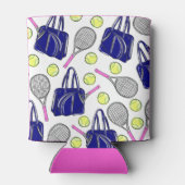 Preppy Tennis Navy Dosenkühler (Rückseite)