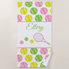 Preppy Tennis Personalisiert Beach Handtuch