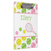 Preppy Tennis Personalisiert Clipboard Klemmbrett (Rechts)