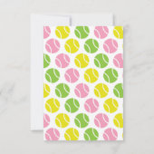 Preppy Tennis Personalisiert Flat Mitteilungskarte (Rückseite)