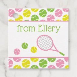 Preppy Tennis Personalisiert Gefallen Tag Geschenkanhänger