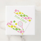 Preppy Tennis Personalisiert Gefallen Tag Geschenkanhänger (Beispiel)