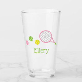 Preppy Tennis Personalisiert Glass Tumbler