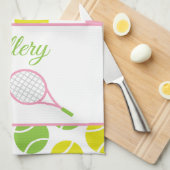 Preppy Tennis Personalisiert Kitetücher Geschirrtuch (Viertel Falte)