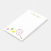 Preppy Tennis Personalisiert Post-it Notepad Klebezettel (angewinkelt)