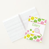 Preppy Tennis Personalisiert Spiral Notebook Notizblock (Innenseite)