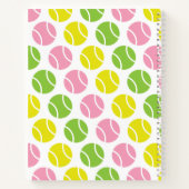 Preppy Tennis Personalisiert Spiral Notebook Notizblock (Rückseite)