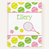 Preppy Tennis Personalisiert Spiral Notebook Notizblock (Vorderseite)