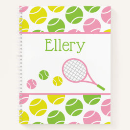 Preppy Tennis Personalisiert Spiral Notebook Notizblock