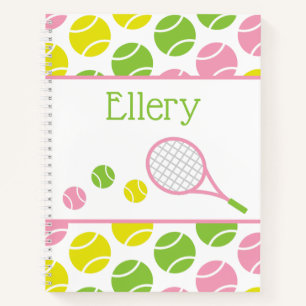 Preppy Tennis Personalisiert Spiral Notebook Notizblock